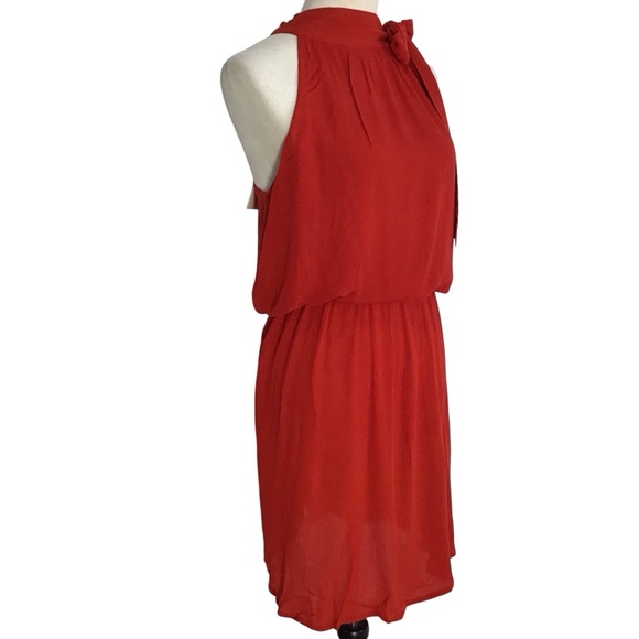 Cleobella Red Lolita Mini Dress Peekaboo Back Slit Keyhole Ethically Mad… - Picture 13 of 16
